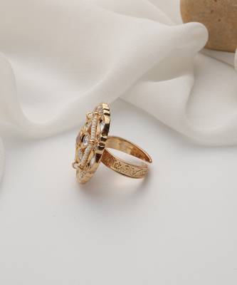gold plated kundan ring 4