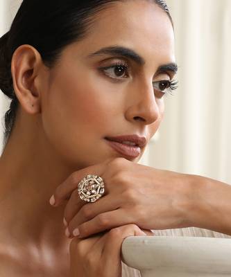 gold plated kundan ring 5