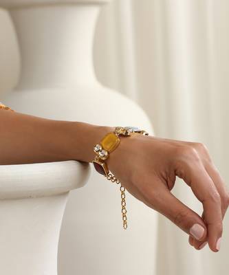 gold plated multi stone bracelet 3