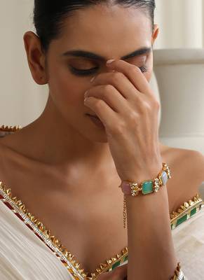  gold plated multi stone bracelet 5
