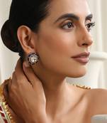 gold plated blue stone studs