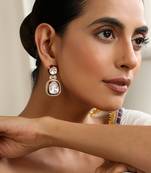 gold plated zircon earrings