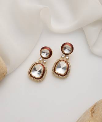 gold plated zircon earrings 4
