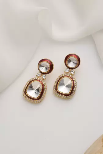 gold plated zircon earrings