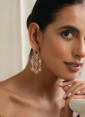 gold plated dangler earrings 1