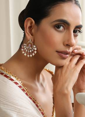 gold plated dangler earrings 1