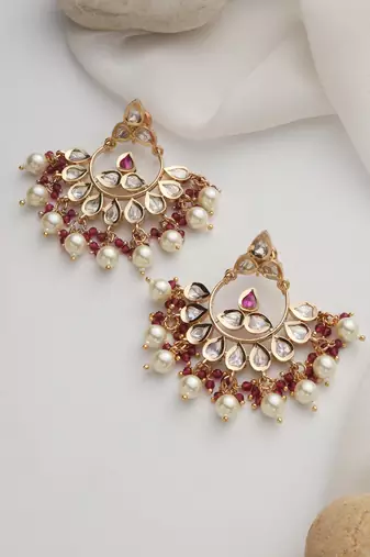 gold plated dangler earrings