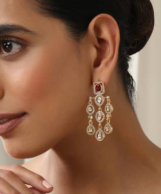 gold plated dangler earrings 3