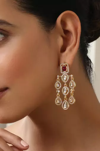 gold plated dangler earrings