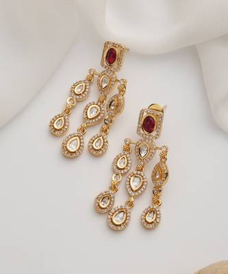 gold plated dangler earrings 4