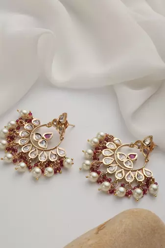 gold plated dangler earrings