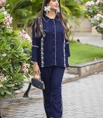 Women Viscose Slub Shirt  With Trouser 