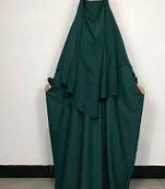 Premium Forest or Rama Green Baggy Abaya and Single Layer Khimar