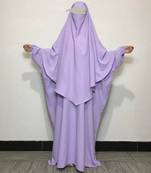 Premium Matching Purple Baggy Abaya and Single Layer Khimar
