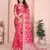 Red georgette Art silk blend saree with weaving zari work