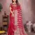 Red soft organza banarasi Art silk blend saree with zari weaving work