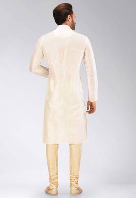 Beige Dupion Art Silk Kurta 2