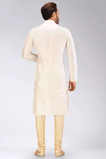 Beige Dupion Art Silk Kurta