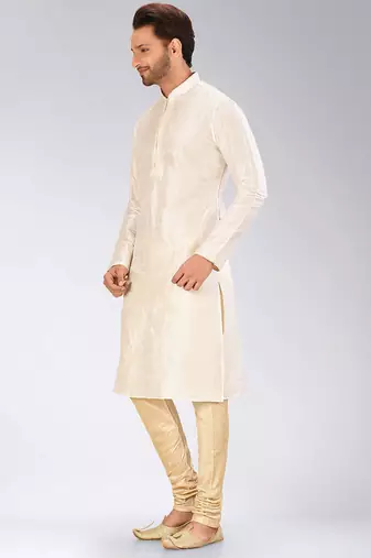Beige Dupion Art Silk Kurta