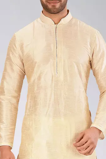 Fawn Dupion Art Silk Kurta