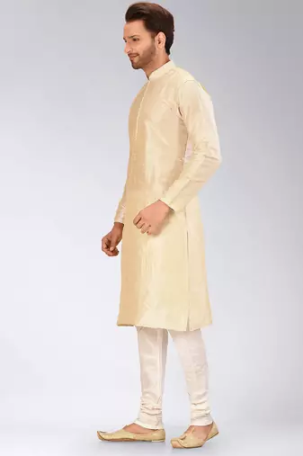 Fawn Dupion Art Silk Kurta