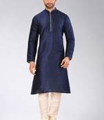 Blue Dupion Art Silk Kurta