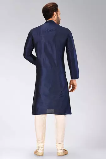 Blue Dupion Art Silk Kurta