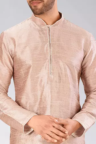 Brown Dupion Art Silk Kurta