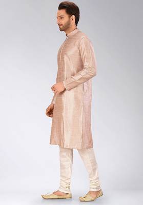 Brown Dupion Art Silk Kurta 4