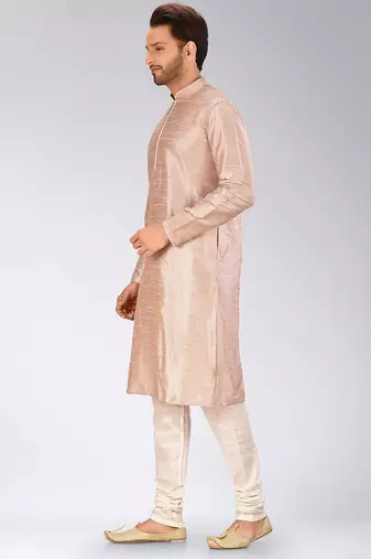 Brown Dupion Art Silk Kurta