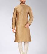 Beige Dupion Art Silk Kurta