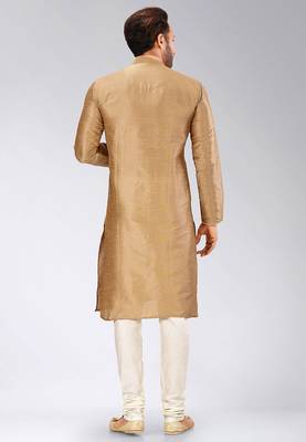 Beige Dupion Art Silk Kurta 2