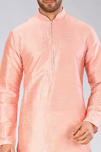 Pink Dupion Art Silk Kurta