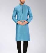 Blue Dupion Art Silk Kurta