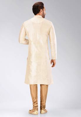 Beige Dupion Art Silk Kurta 2