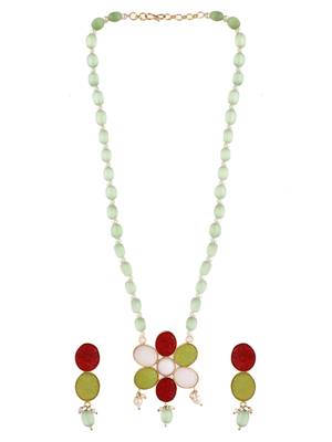 Gold-plated beaded jewellery set 3