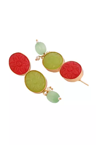 Gold-plated beaded jewellery set