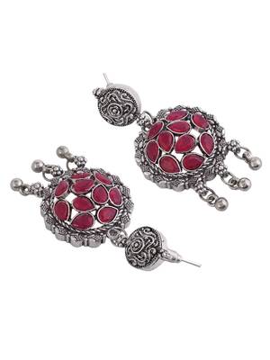 Silver-plated cubic zirconia-studded jewellery set 5