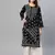 hand embroidered black cotton lucknowi chikankari straight kurta