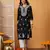 hand embroidered black cotton lucknowi chikankari straight kurta