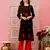 hand embroidered black cotton lucknowi chikankari straight kurta