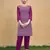 Purple color thread embroidery work casual georgette kurti