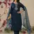 Teal blue color rayon fabric beautiful fancy and ethnic kurta set with dupatta
