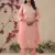 Peach color cotton fabric beautiful fancy and ethnic kurta set with dupatta