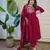 Red color beautiful and formal wear kurta set for trendy girls