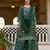 Green color beautiful ceremonial chinon fabric embroidered festive suit