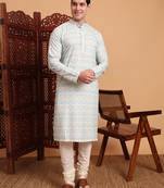 Beautiful multy color smart printed men's festive wear kurta