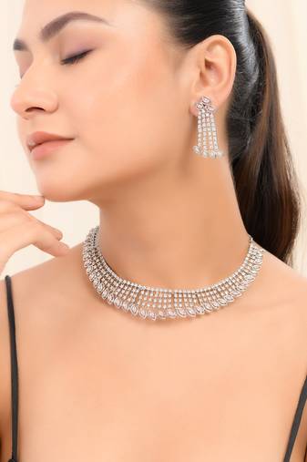 American diamond jewellery set for women