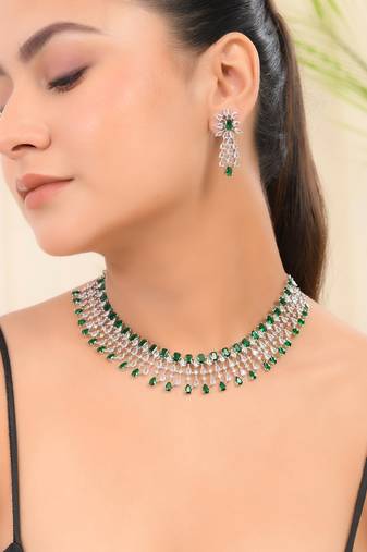 American diamond jewellery set for women