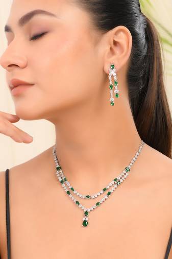 American diamond jewellery set for women